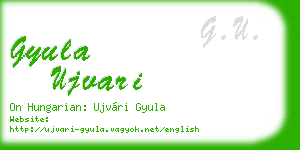 gyula ujvari business card