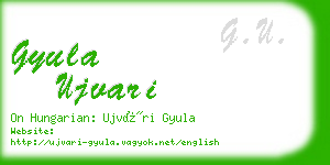 gyula ujvari business card